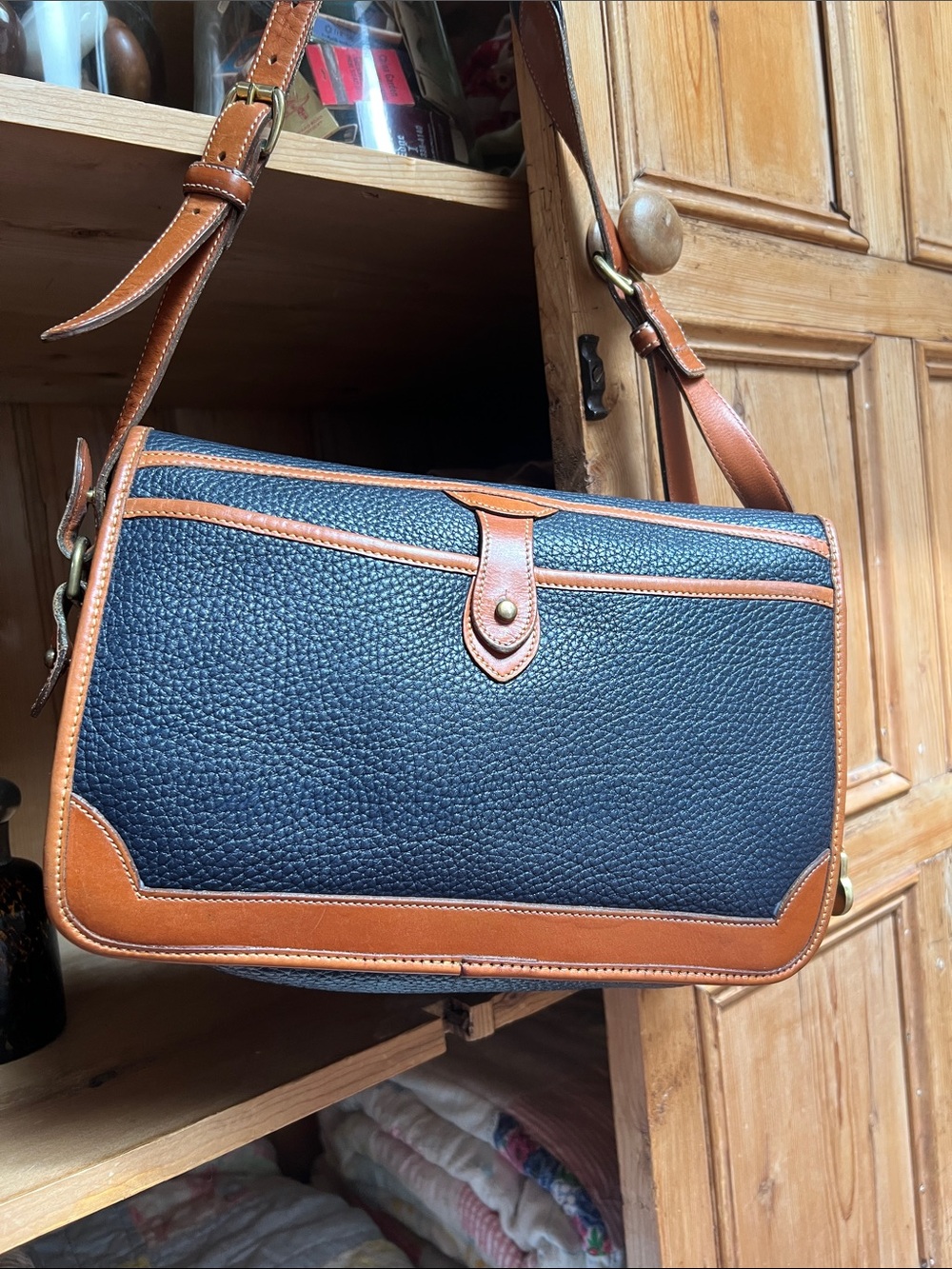 Dooney & Bourke Surry All Weather Leather Navy Crossbody - Picture 7 of 13